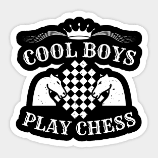 Cool boys play chess Sticker